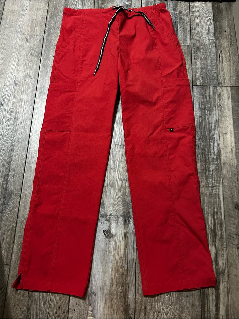 Eastern Mountain sports coral Red Cargo hiking Pants with Drawstring Waist